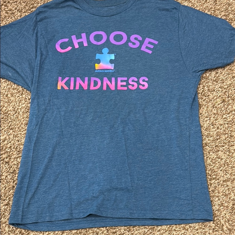 Blue 'Choose Kindness' Graphic T-Shirt